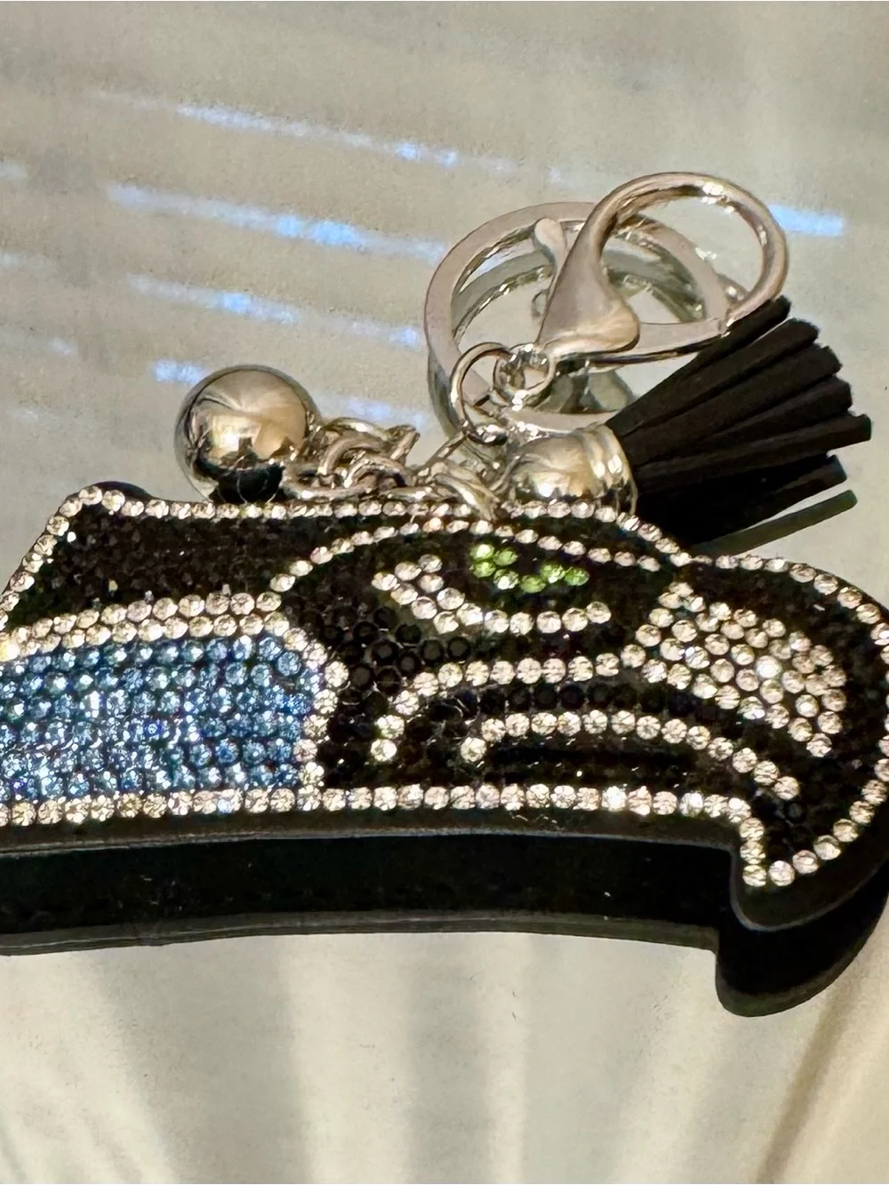 New Crystal Embellished Seahawk Keychain/Bag Charm